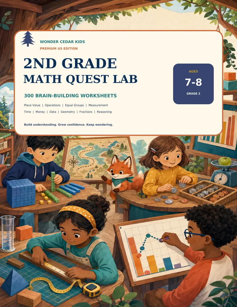 2nd Grade Math Quest Lab workbook preview